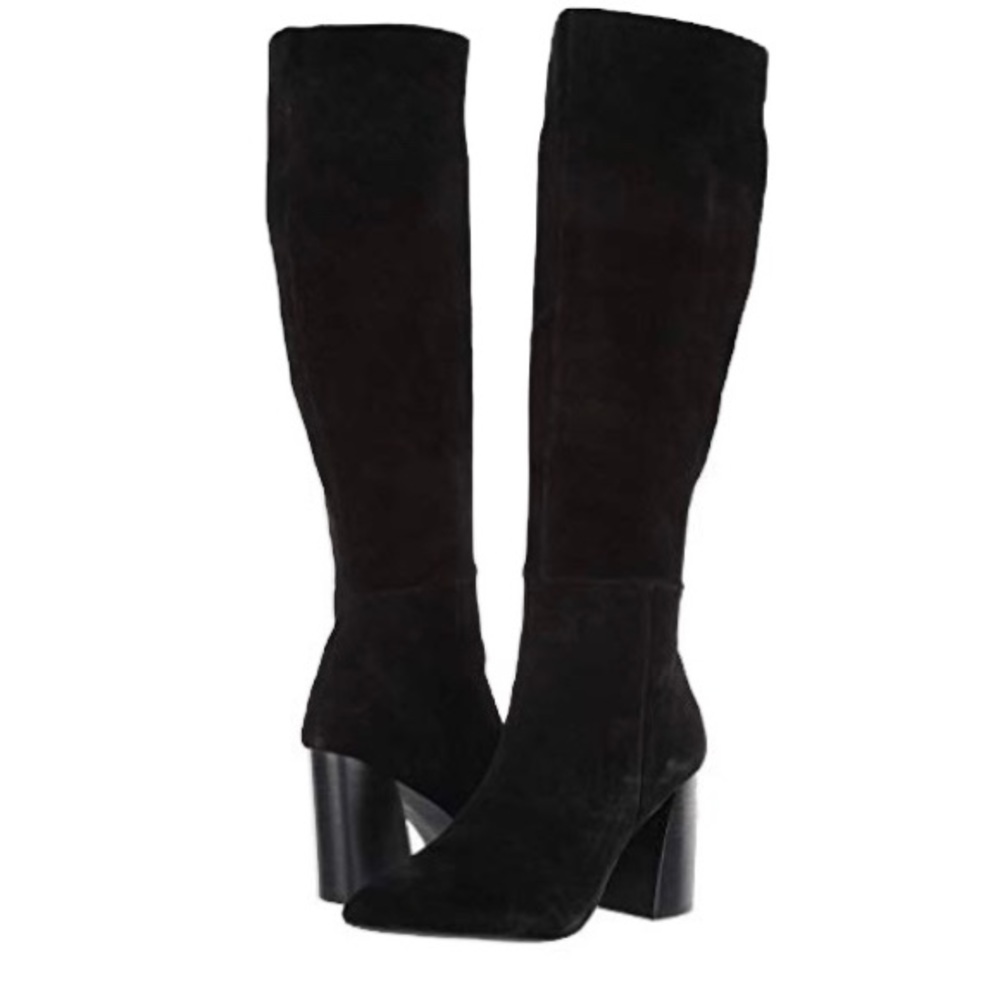 Steve Madden Serve Black Suede Boots Size 6.5
